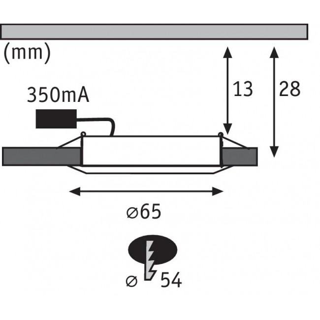 schéma-spot-led-2,5w-encastrable-paulmann-bricozor.jpg PAULMANN