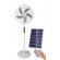 Ventilateur solaire hybride rechargeable - 3 vitesses - noir ou blanc