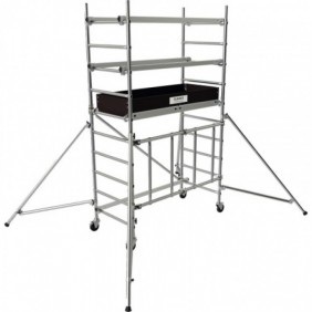 Échafaudage roulant et pliant en aluminium - Runner - 5,60m de hauteur TUBESCA
