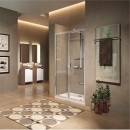 Paroi de douche à 2 battants - en niche ou en angle - Lunes 2.0 B NOVELLINI