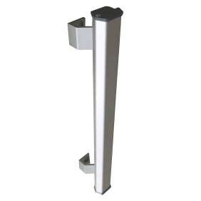 Bâton maréchal Phare en aluminium anodisé argent - adaptable Atrius
