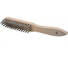 Brosse à main d'atelier manche bois - 295 mm - fil acier droit - par 12 OSBORN