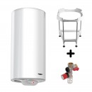 Chauffe-eau électrique stéatite vertical Sagéo 200L avec trépied et groupe de sécurité ARISTON