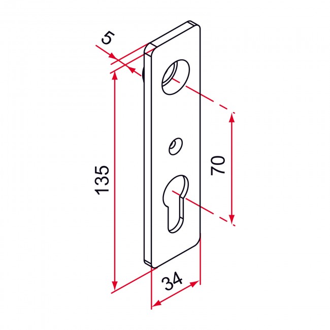 Entrée pour serrure de volet CE - alu zingué - SN - Bricozor 1.jpg TIRARD