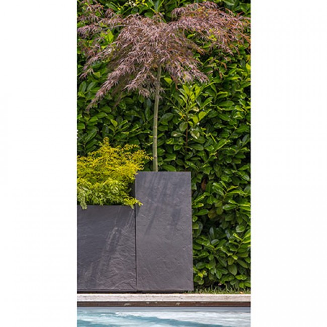 Bac carré  - hauteur 80 cm - 31 litres - anthracite - Volcania 13730 EDA PLASTIQUES