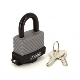 Cadenas à clé - étanche - corps et anse gainés - socle PVC -70AL/45 ABUS
