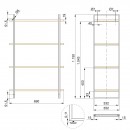 Etagère murale - avec structure et tablettes - 1150x690 mm - Lader - Bricozor 8.jpeg EMUCA