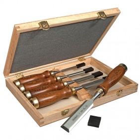Coffret de 5 ciseaux à bois avec manche bois STANLEY