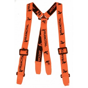 Bretelles à boutonnière - orange fluo - taille unique FRANCITAL
