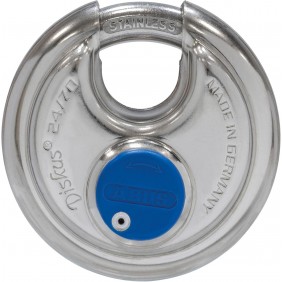 Cadenas à clé - rond - en inox - cylindre protégé - Diskus® 24IB ABUS