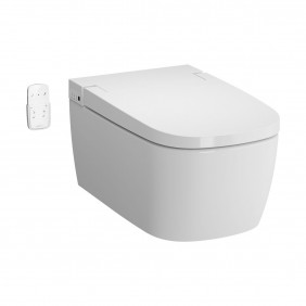 WC suspendu lavant sans bride avec abattant chauffant - V-Care Basic VITRA