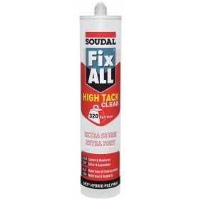 Mastic-colle Fix All High Tack cartouche - haute adhérence - 290 mL SOUDAL