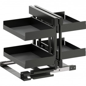 Kit chariot d'angle Tal Cor Flex Essentio anthracite - caisson 900 mm Vauth Sagel