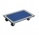 Plateau roulant acier - 750x490mm - Tapis bleu - Charge 150kg