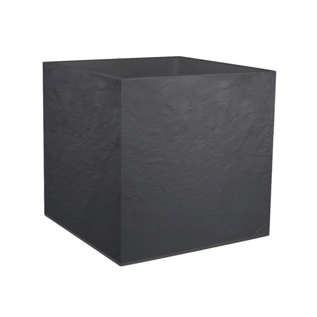 Pot carré Volcania - gris anthracite - 50 cm - 57 litres - 13728 .jpeg EDA PLASTIQUES