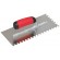 Platoir à colle en inox - 28x12 cm - monture alu - dents carrées 8x8mm