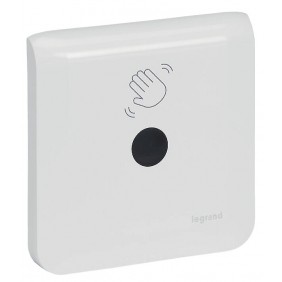 Interrupteur sans contact pour commande de porte 2 modules - Blanc antimicrobien - Mosaic LEGRAND