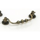 Poignée rustique - 2 attaches avec rosaces perlées - Zamak BRICOZOR