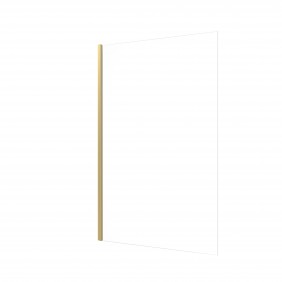 Paroi de douche fixe Parma 2 or brossé - verre transparent - 120 cm AURLANE