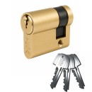 Demi cylindre - 30 x 10 mm - TE 5 - s'entrouvrant - laiton poli TESA Sécurité