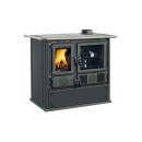 Cuisinière à bois en fonte - 8,8 kW - noir anthracite - Rosa 5.0 Steel LA NORDICA EXTRAFLAME
