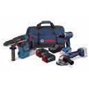 Pack 3 machines 18V + 2 batteries GBA 5Ah + sac de transport BOSCH