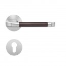 Poignées de porte sur rosaces rondes affleurantes EPL 96LD Kent satiné KARCHER DESIGN