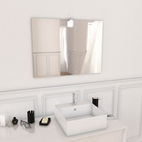 Miroir à led centrale - 80x60 cm - Ready AURLANE