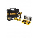 Perceuse visseuse sans fil 18V 2x2Ah - DCD708D2T-QW + Coffret 40 pièces DEWALT