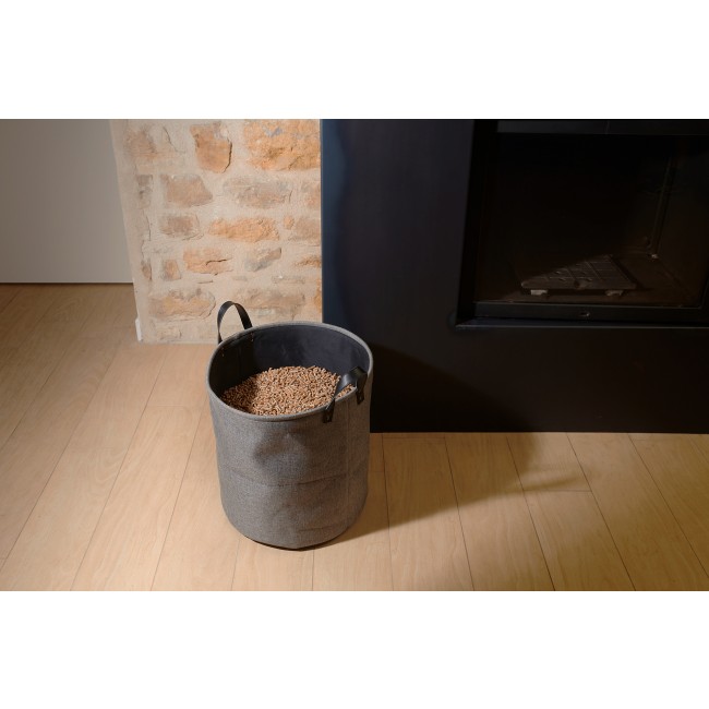 Sac De Stockage à Granulés Jura Montania 60L - Gris - Pour Poêle à Pellets - Transport Facile