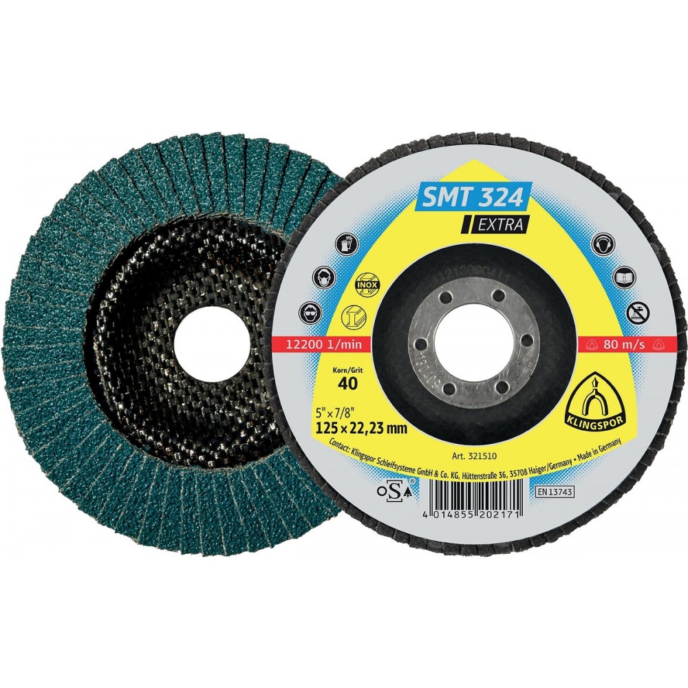 Disque à lamelles - SMT 324 - plat - par 10 KLINGSPOR | Bricozor