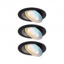 3 x Spot LED à encastrer orientable - 5W - gradable - WhiteSelect PAULMANN