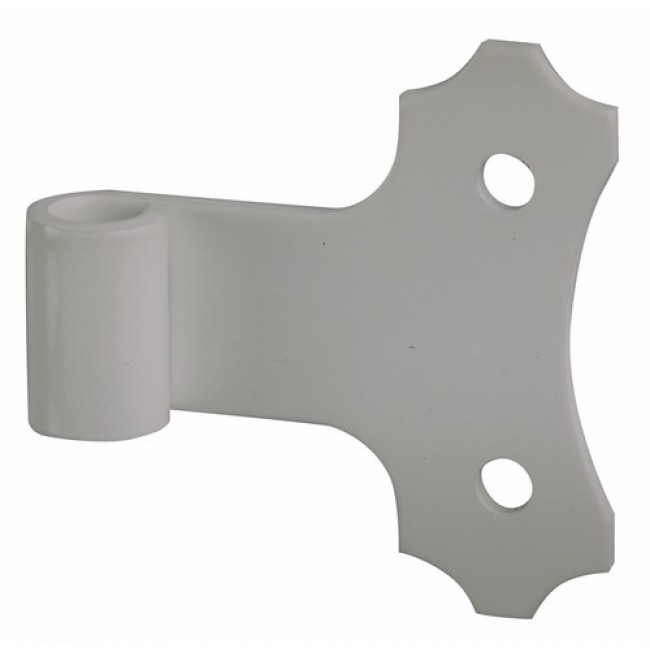 Gond à plaquer en aluminium blanc TORBEL