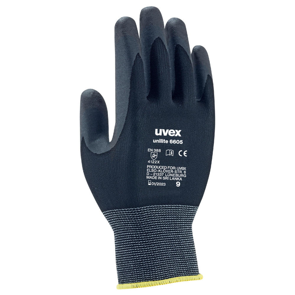 Gants de protection respirants - 10 paires - Unilite 6605 UVEX | Bricozor