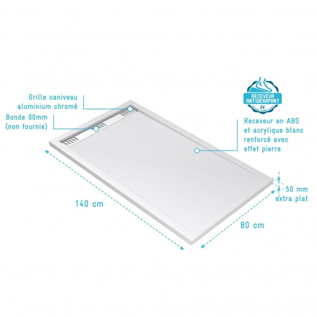schema-receveur-de-douche-effet-pierre-blanc-caniveau-140x80cm-pedra-aurlane.jpg AURLANE