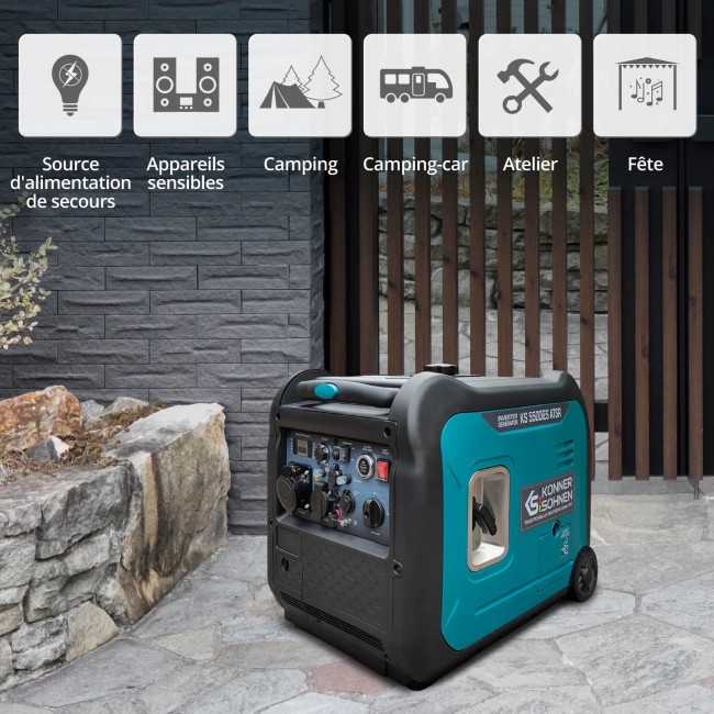 Groupe électrogène - démarrage manuel:électrique - 5,5 kW - 230V - KS 5500iES ATSR - Bricozor 6.jpeg KONNER & SOHNEN