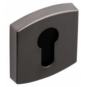 Rosaces carrées clé I pour cylindre - aluminium noir diamant - Muze VACHETTE