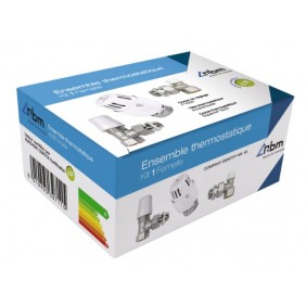 Kit thermostatique complet - corps équerre 15x21 - avec tête TL10 RBM