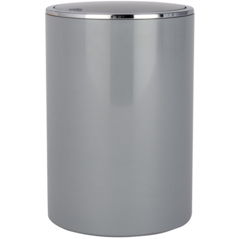 Poubelle Cosmétique Wenko Otranto Acier Inox - Couvercle Oscillant Satiné - 3 Litres Pour Salle De Bain, Cuisine