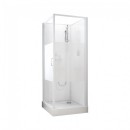 Cabine de douche 70x70 cm - porte pivotante - Izibox 2 LEDA