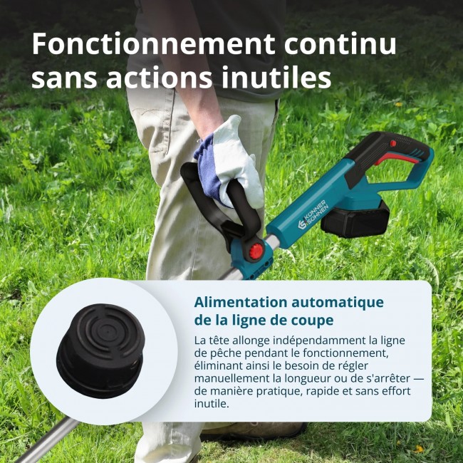 Coupe-bordures à batterie 20V + manche télescopique - Solo - KS CST-20V - Bricozor 7.jpeg KONNER & SOHNEN