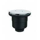 Bonde de douche Ø90 avec capot chromé - gros débit - sortie verticale VALENTIN