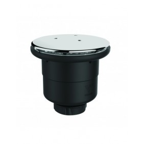 Bonde de douche Ø90 avec capot chromé - gros débit - sortie verticale VALENTIN