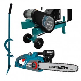 Pack fendeur de bûche horizontale KS 8TKE 52-35 + tronçonneuse 2200W et levier OFFERTS KONNER & SOHNEN