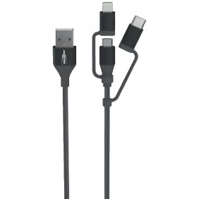 Câble de données et de chargement USB - 3-en-1 - 120 cm ANSMANN