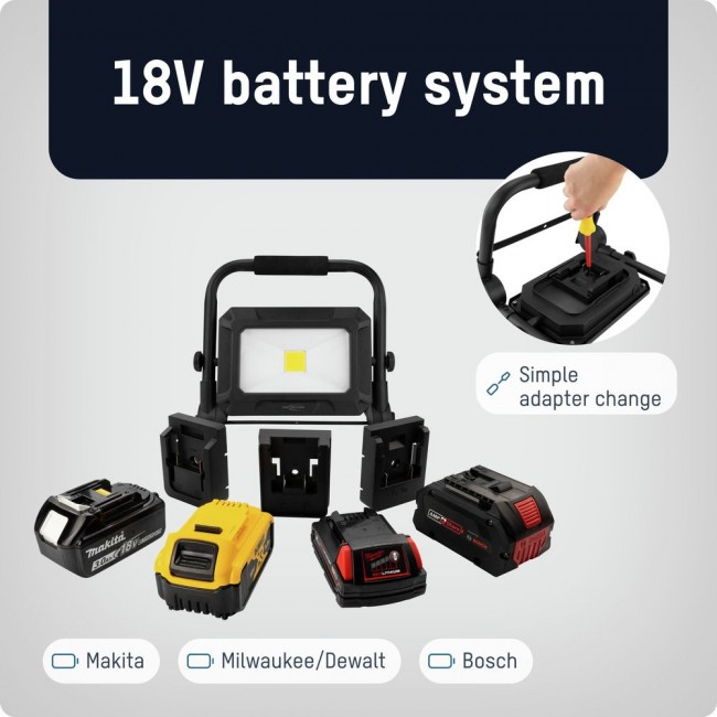 Projecteur de chantier portable - LED - 18V 30W - FL30W - Bricozor.jpg ANSMANN