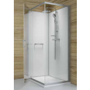 Cabine de douche Carrée - porte pivotante - Kara Minéral LEDA