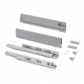 Tiroir extérieur Vertex 3D 40 kg hauteur 93 mm - finition aluminium EMUCA