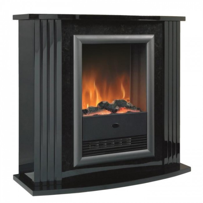 Cheminée électrique décorative - 1000w/2000w - Mozart de Luxe Noir GLEN DIMPLEX
