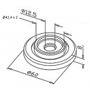 Rosace de finition - pour poteau d'escalier - inox - diamètre 42,4 mm - bricozor 2.jpg Design Production